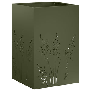 Γλάστρα Κήπου 2 τμχ. Λαδί 50 x 50 x 75 cm Ψυχρής έλασης χάλυβας