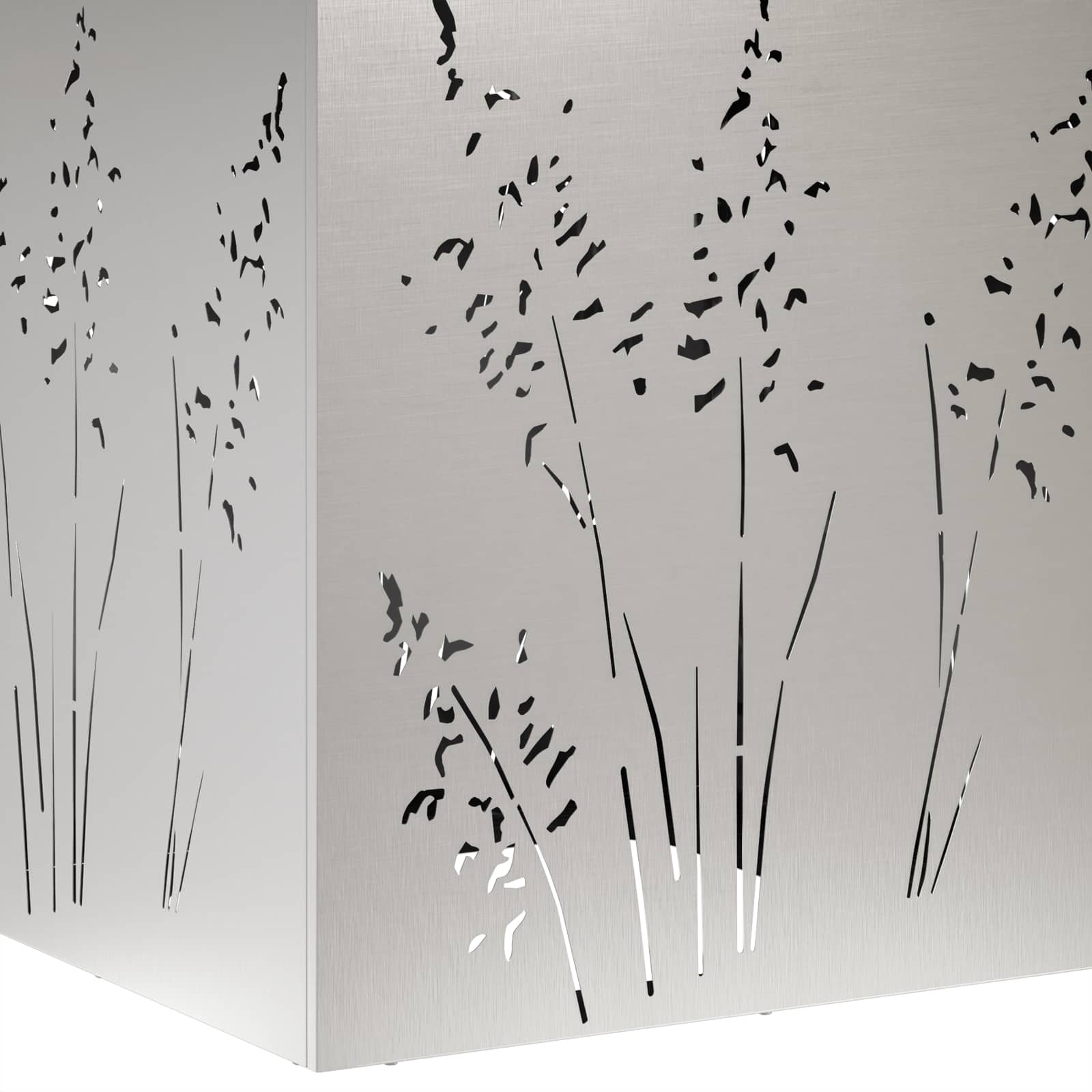 Γλάστρα Κήπου Ασημί 50 x 50 x 75 cm Ανοξείδωτο Ατσάλι