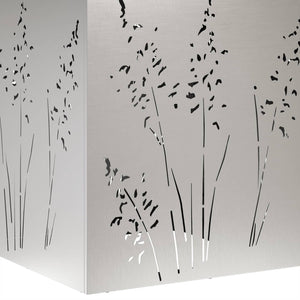 Γλάστρα Κήπου Ασημί 50 x 50 x 75 cm Ανοξείδωτο Ατσάλι