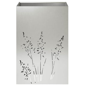 Γλάστρα Κήπου Ασημί 50 x 50 x 75 cm Ανοξείδωτο Ατσάλι