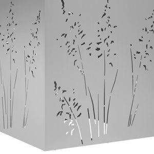 Γλάστρα Κήπου Ασημί 50 x 50 x 75 cm Γαλβανισμένος Χάλυβας