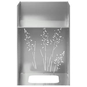 Γλάστρα Κήπου Ασημί 50 x 50 x 75 cm Γαλβανισμένος Χάλυβας