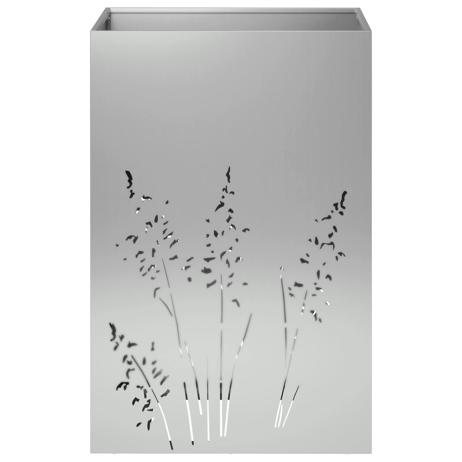 Γλάστρα Κήπου 2 τμχ. Ασημί 50 x 50 x 75 cm - Pakobazaar