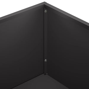 Γλάστρα Κήπου 2 τμχ. Μαύρο 50 x 30 x 75 εκ