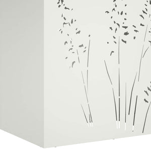 Γλάστρα Κήπου Λευκό 50 x 30 x 75 εκ Ψυχρής έλασης χάλυβας - Pakobazaar