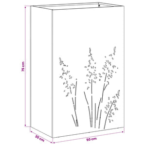 Γλάστρα Κήπου 2 τμχ. Ασημί 50 x 30 x 75 εκ