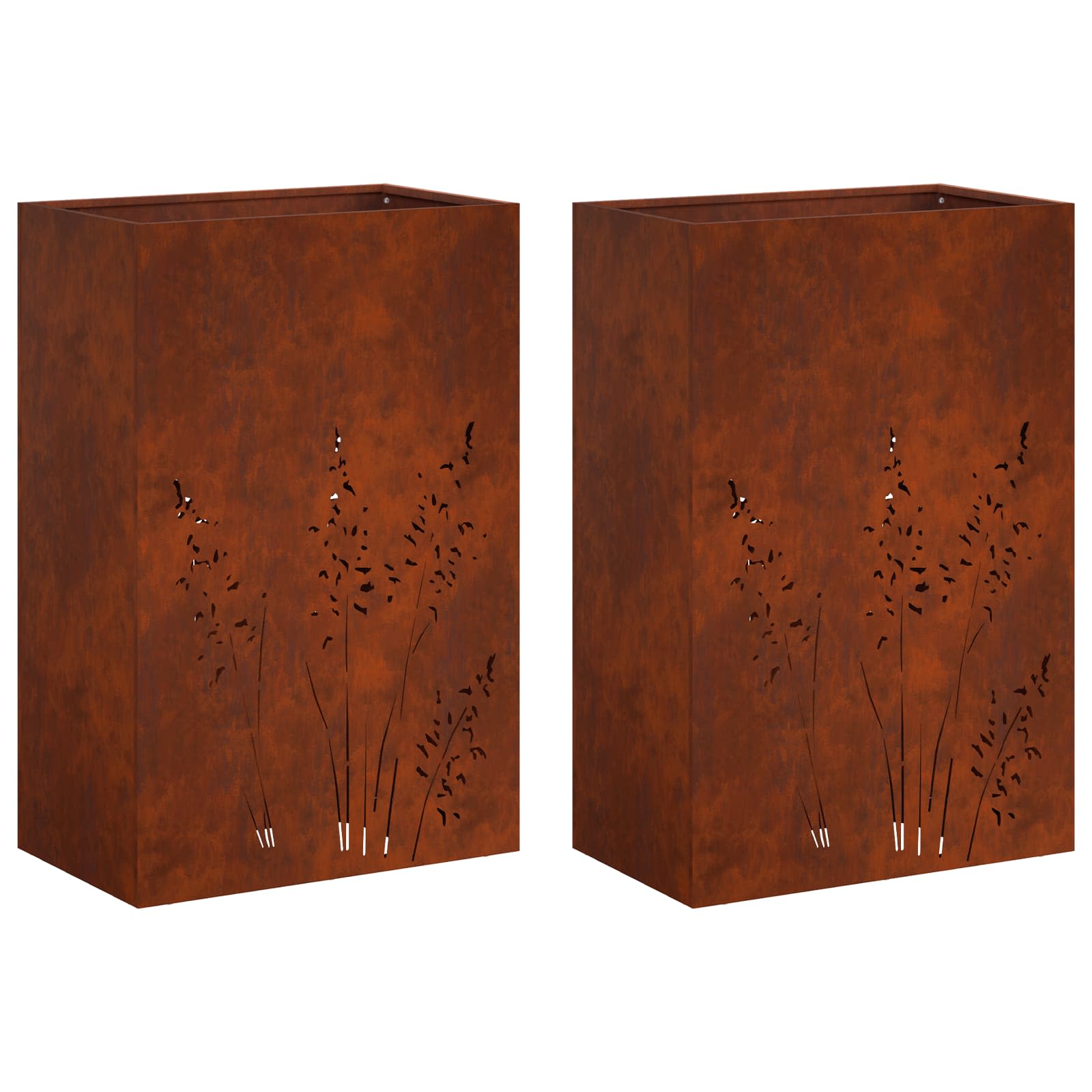 Γλάστρα Κήπου 2 τμχ. Σκ rusty 50 x 30 x 75 εκ - Pakobazaar