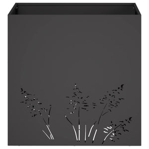 Γλάστρα Κήπου Μαύρο 50 x 50 x 49 cm Ψυχρής έλασης χάλυβας - Pakobazaar
