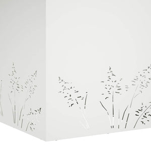 Γλάστρα Κήπου Λευκό 50 x 50 x 49 cm Ψυχρής έλασης χάλυβας
