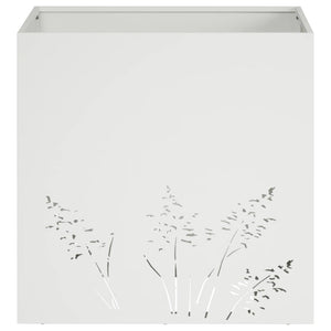 Γλάστρα Κήπου Λευκό 50 x 50 x 49 cm Ψυχρής έλασης χάλυβας