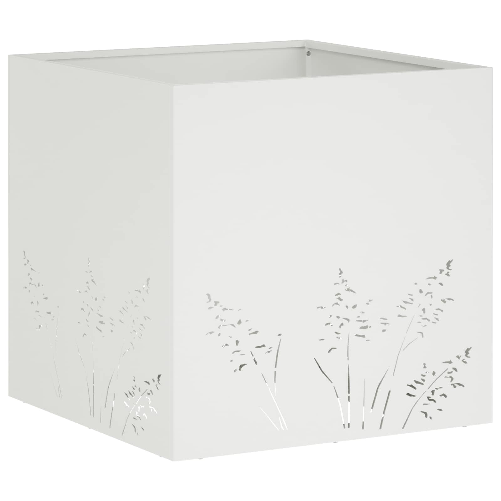 Γλάστρα Κήπου 2 τμχ. Λευκό 50 x 50 x 49 cm
