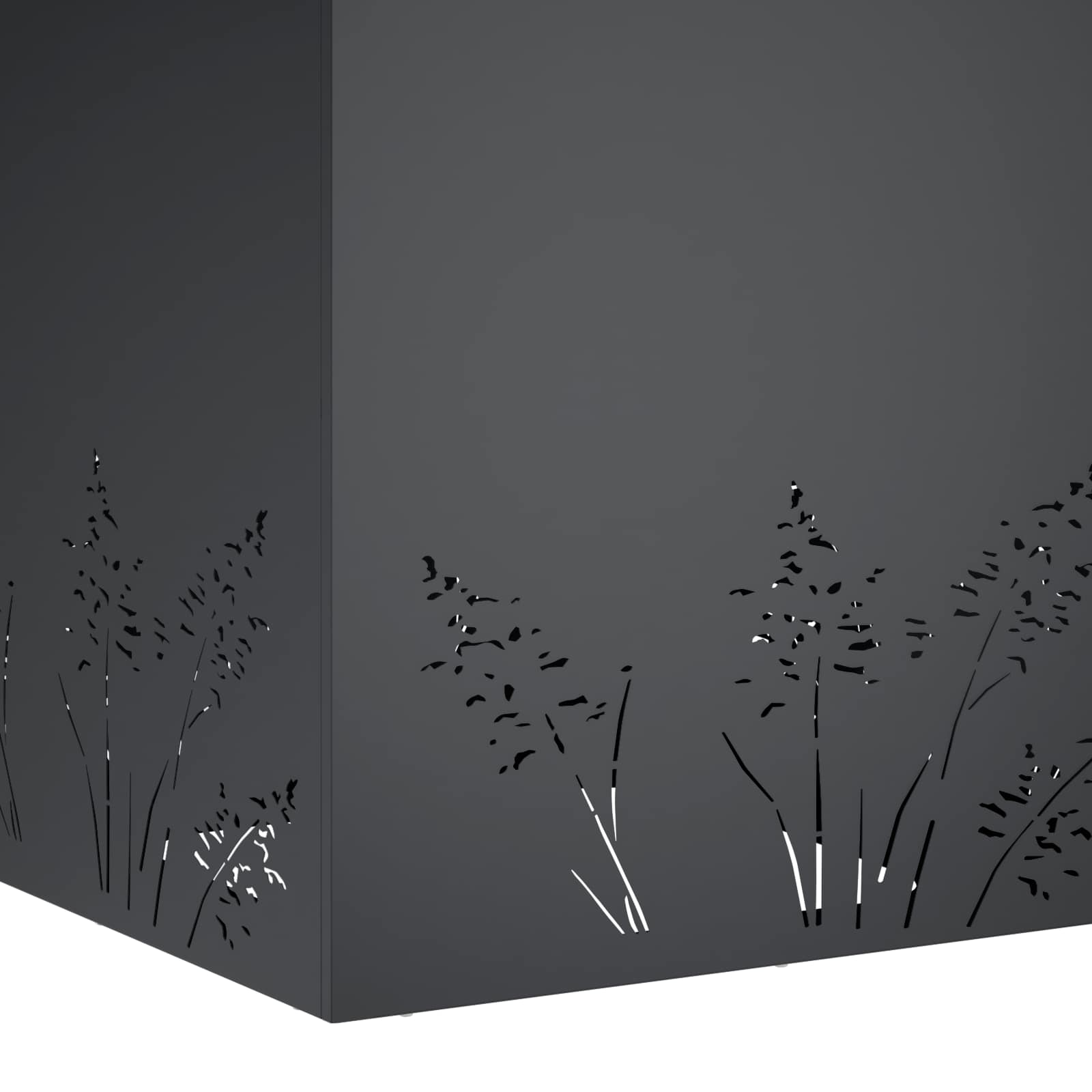 Γλάστρα Κήπου Ανθρακί 50 x 50 x 49 cm Ψυχρής έλασης χάλυβας