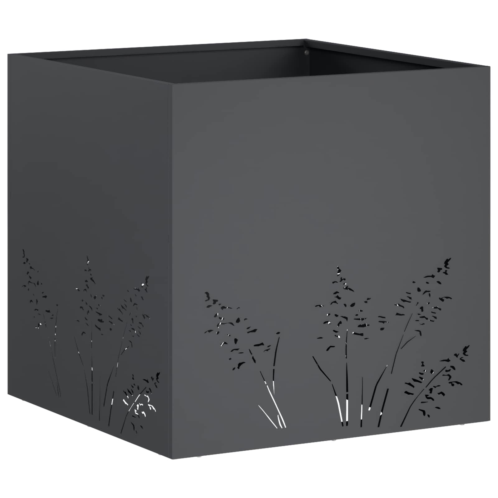 Γλάστρα Κήπου Ανθρακί 50 x 50 x 49 cm Ψυχρής έλασης χάλυβας
