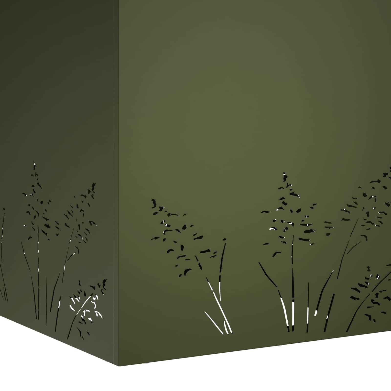 Γλάστρα Κήπου Λαδί 50 x 50 x 49 cm Ψυχρής έλασης χάλυβας - Pakobazaar