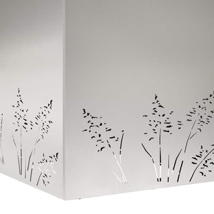 Γλάστρα Κήπου Ασημί 50 x 50 x 49 cm Ανοξείδωτο Ατσάλι - Pakobazaar