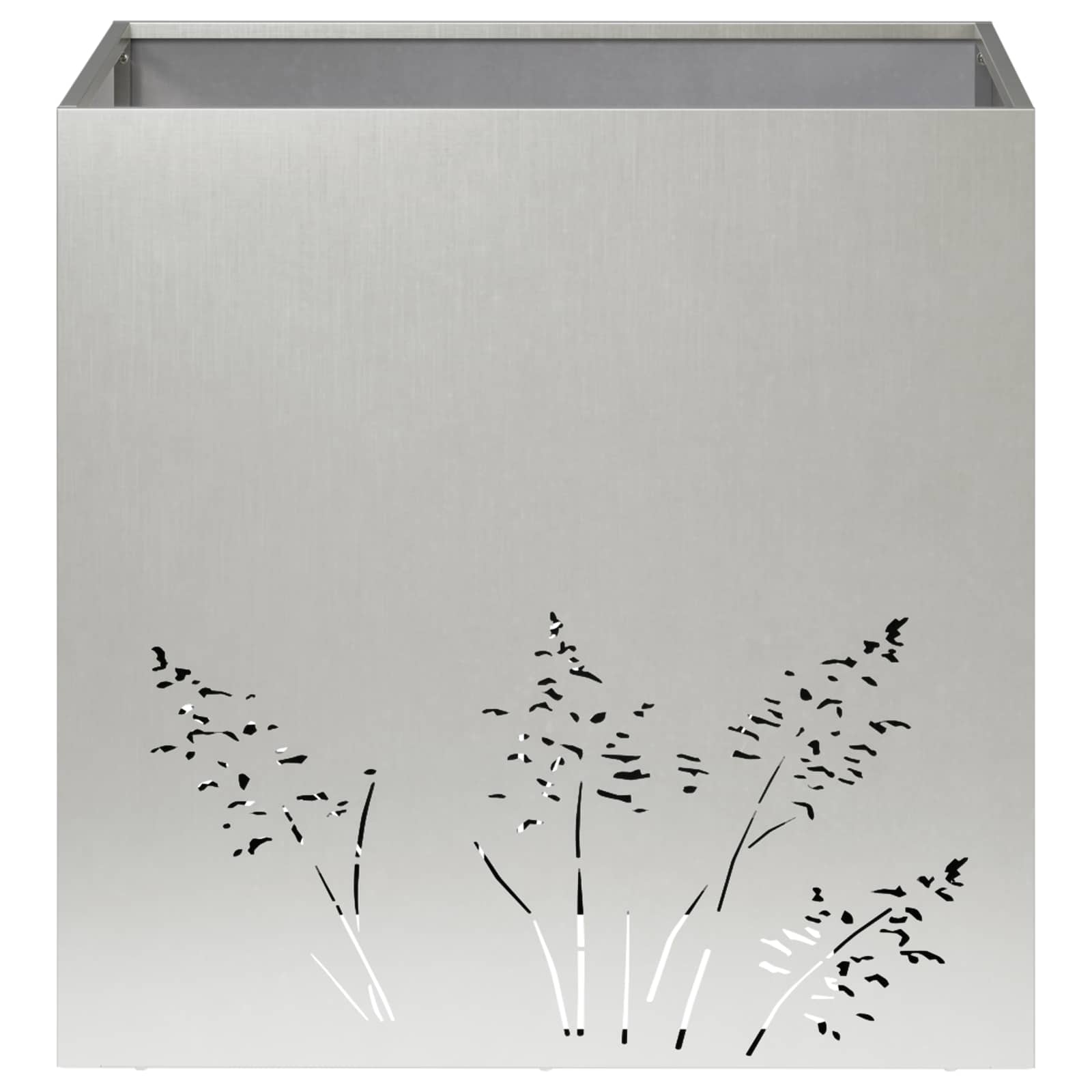 Γλάστρα Κήπου Ασημί 50 x 50 x 49 cm Ανοξείδωτο Ατσάλι - Pakobazaar