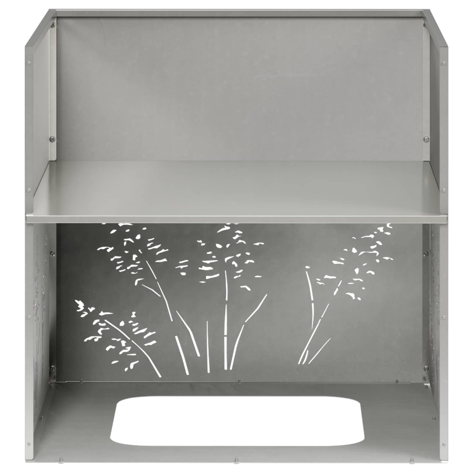 Γλάστρα Κήπου Ασημί 50 x 50 x 49 cm Ανοξείδωτο Ατσάλι - Pakobazaar