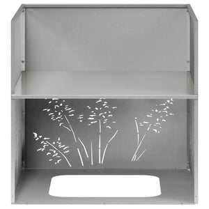 Γλάστρα Κήπου Ασημί 50 x 50 x 49 cm Ανοξείδωτο Ατσάλι - Pakobazaar