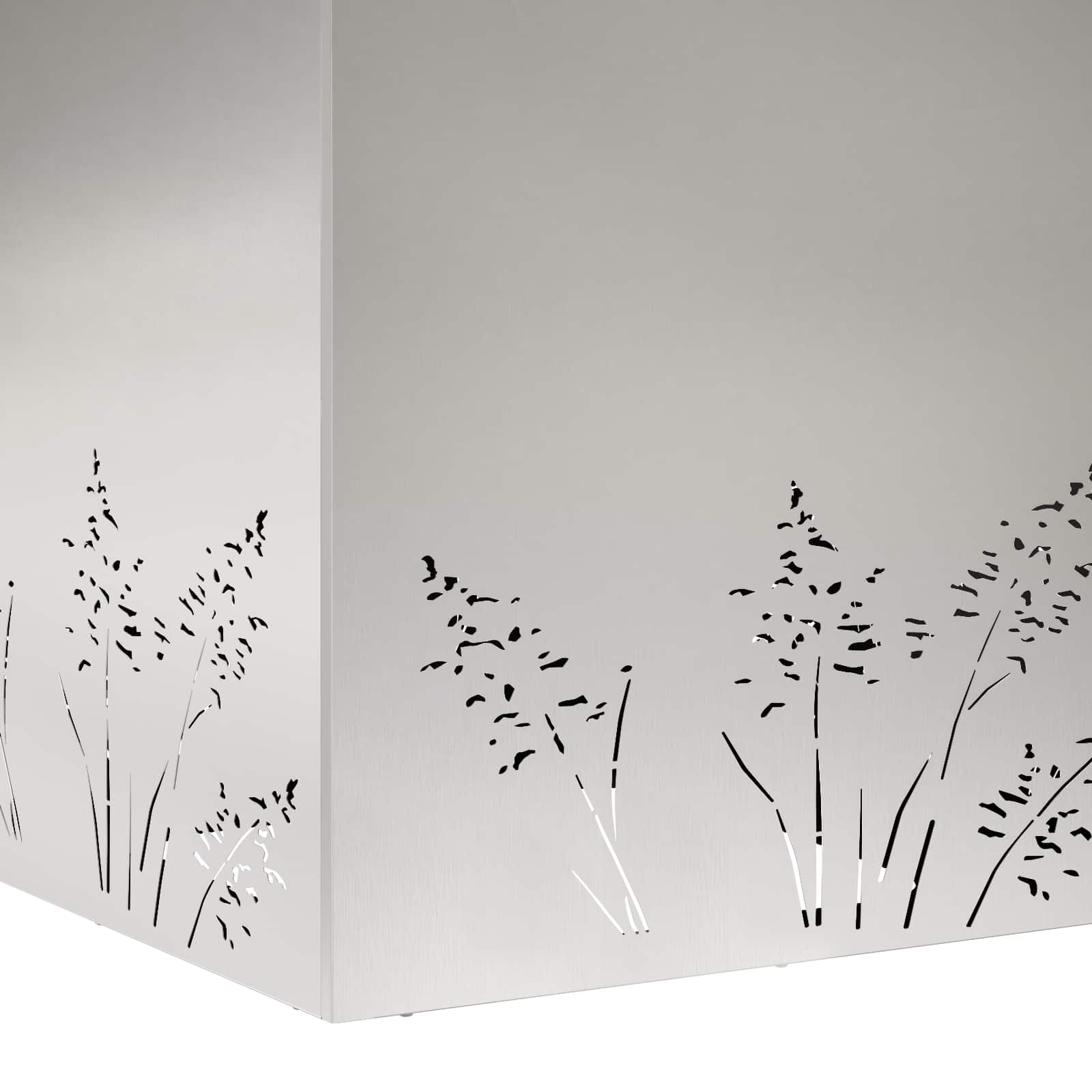 Γλάστρα Κήπου 2 τμχ. Ασημί 50 x 50 x 49 cm Ανοξείδωτο Ατσάλι - Pakobazaar