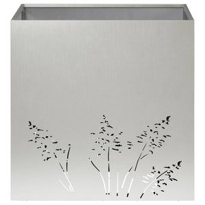 Γλάστρα Κήπου 2 τμχ. Ασημί 50 x 50 x 49 cm Ανοξείδωτο Ατσάλι - Pakobazaar