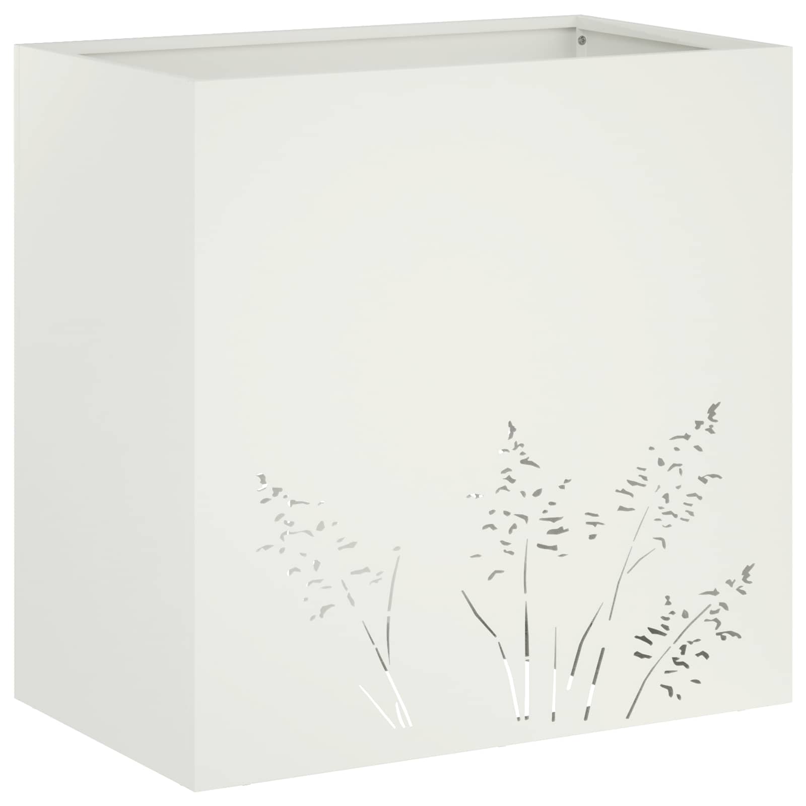 Γλάστρα Κήπου 2 τμχ. Λευκό 50 x 30 x 49 εκ - Pakobazaar