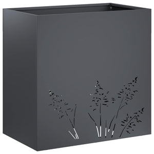 Γλάστρα Κήπου 2 τμχ. Ανθρακί 50 x 30 x 49 εκ