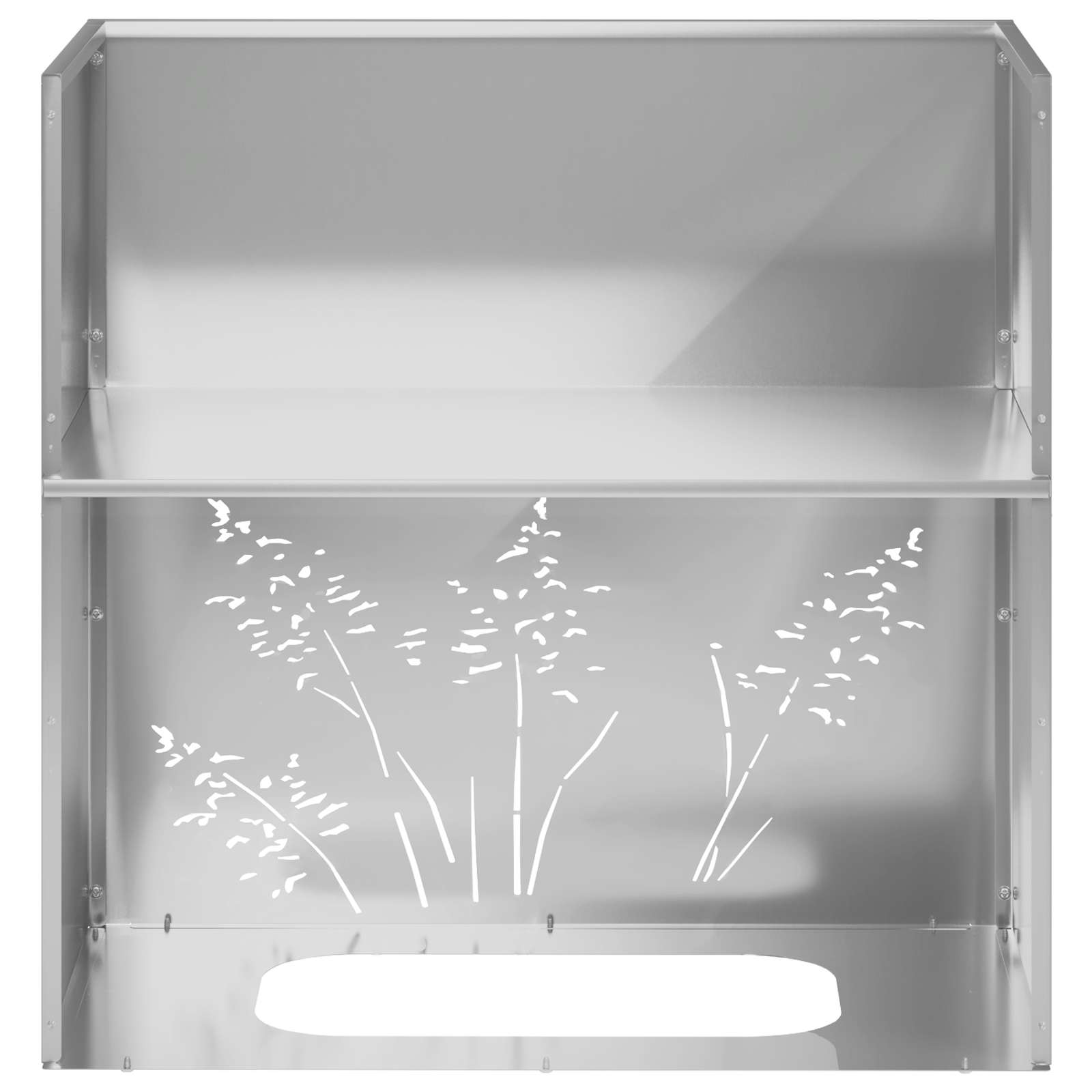 Γλάστρα Κήπου 2 τμχ. Ασημί 50 x 30 x 49 εκ - Pakobazaar