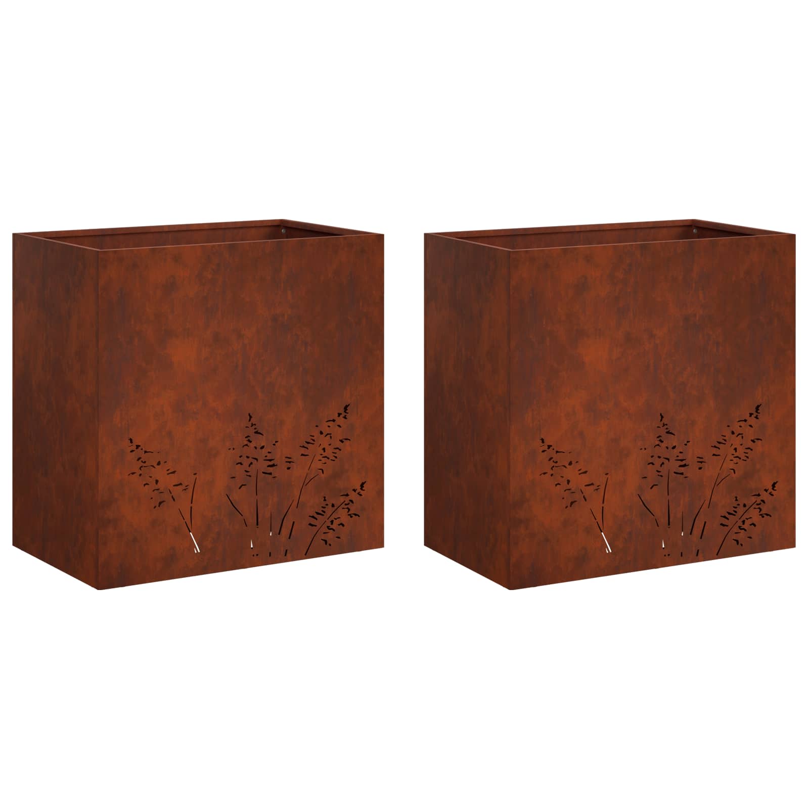 Γλάστρα Κήπου 2 τμχ. Σκ rusty 50 x 30 x 49 εκ - Pakobazaar