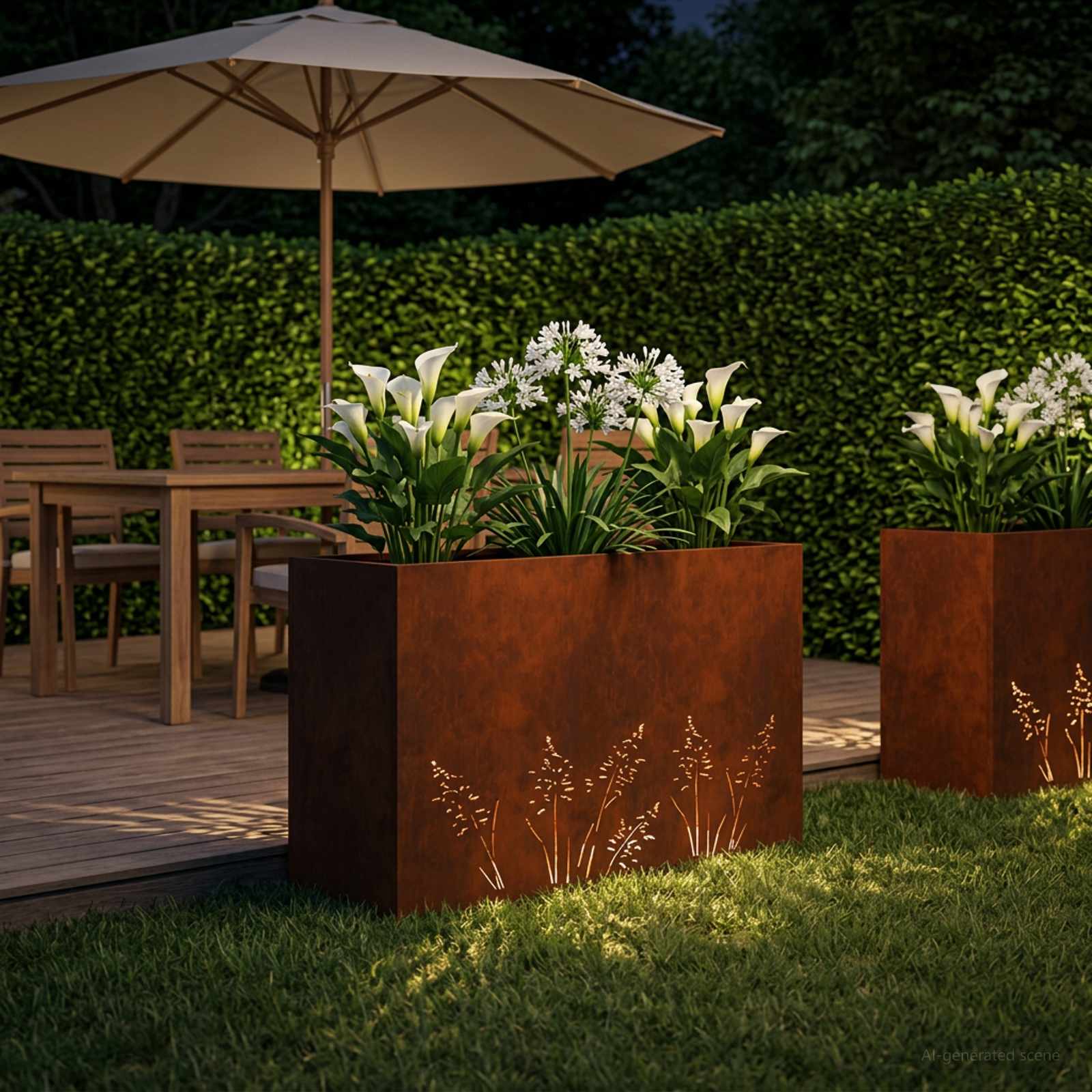 Γλάστρα Κήπου Σκ rusty 80 x 20 x 49 εκ - Pakobazaar