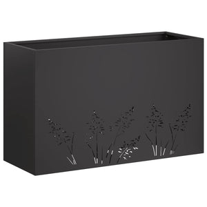 Γλάστρα Κήπου 2 τμχ. Μαύρο 80 x 30 x 49 εκ - Pakobazaar