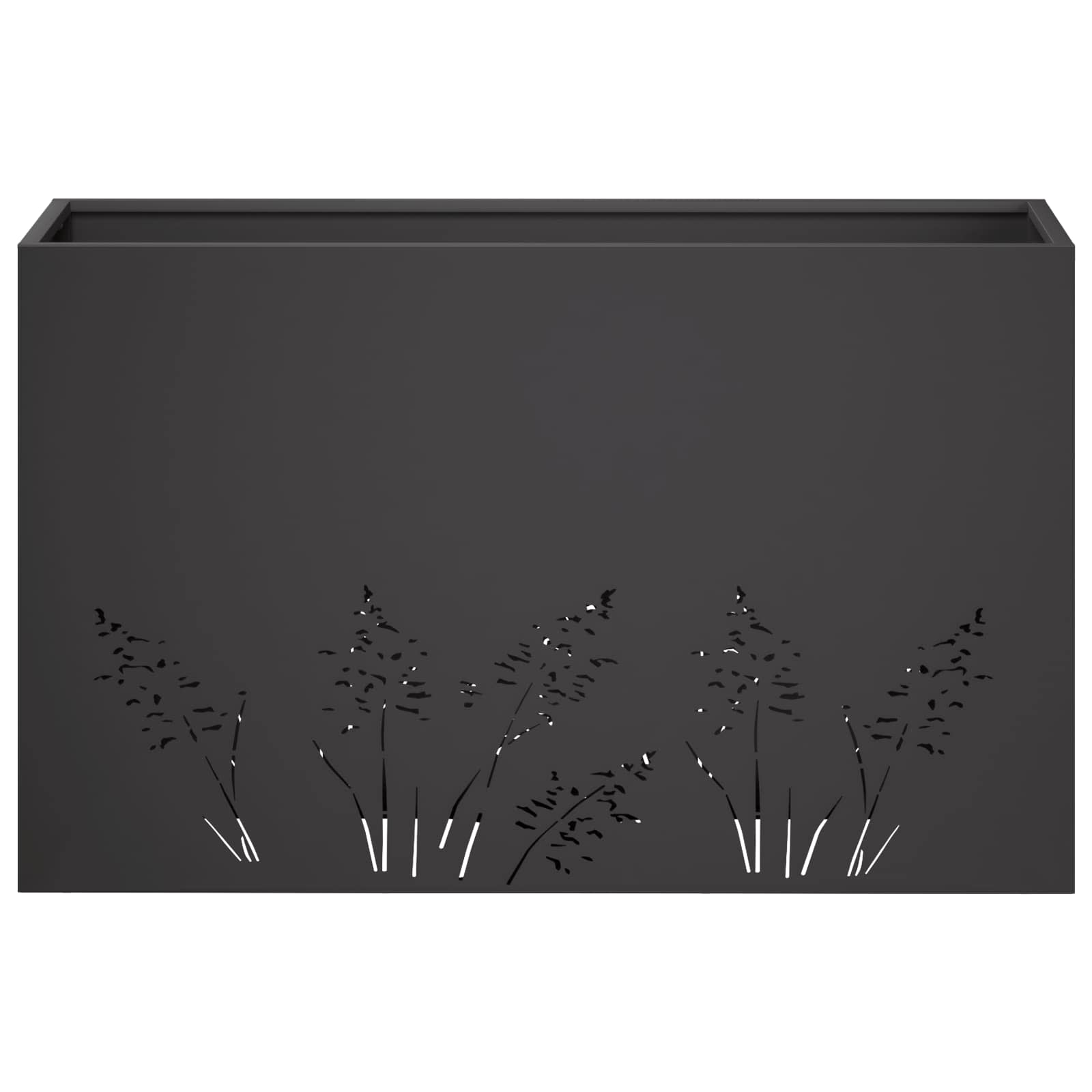 Γλάστρα Κήπου 2 τμχ. Μαύρο 80 x 30 x 49 εκ - Pakobazaar