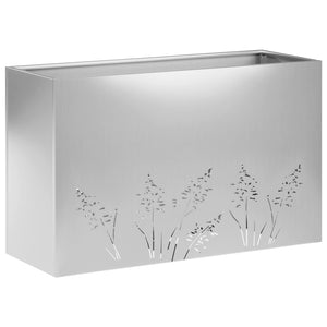 Γλάστρα Κήπου 2 τμχ. Ασημί 80 x 30 x 49 εκ - Pakobazaar