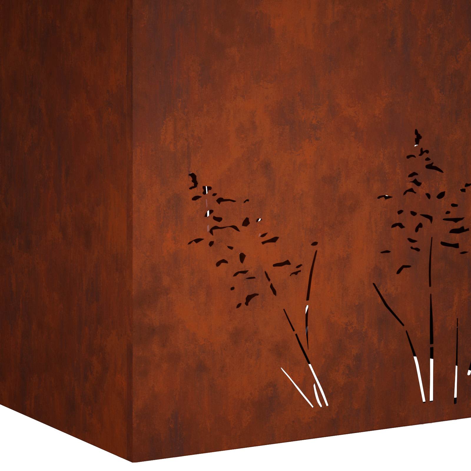 Γλάστρα Κήπου 2 τμχ. Σκ rusty 80 x 30 x 49 εκ - Pakobazaar