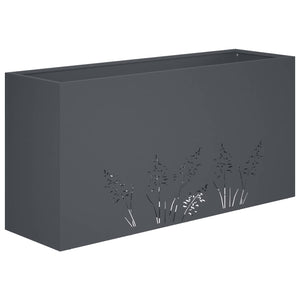 Γλάστρα Κήπου 2 τμχ. Ανθρακί 100 x 20 x 49 εκ