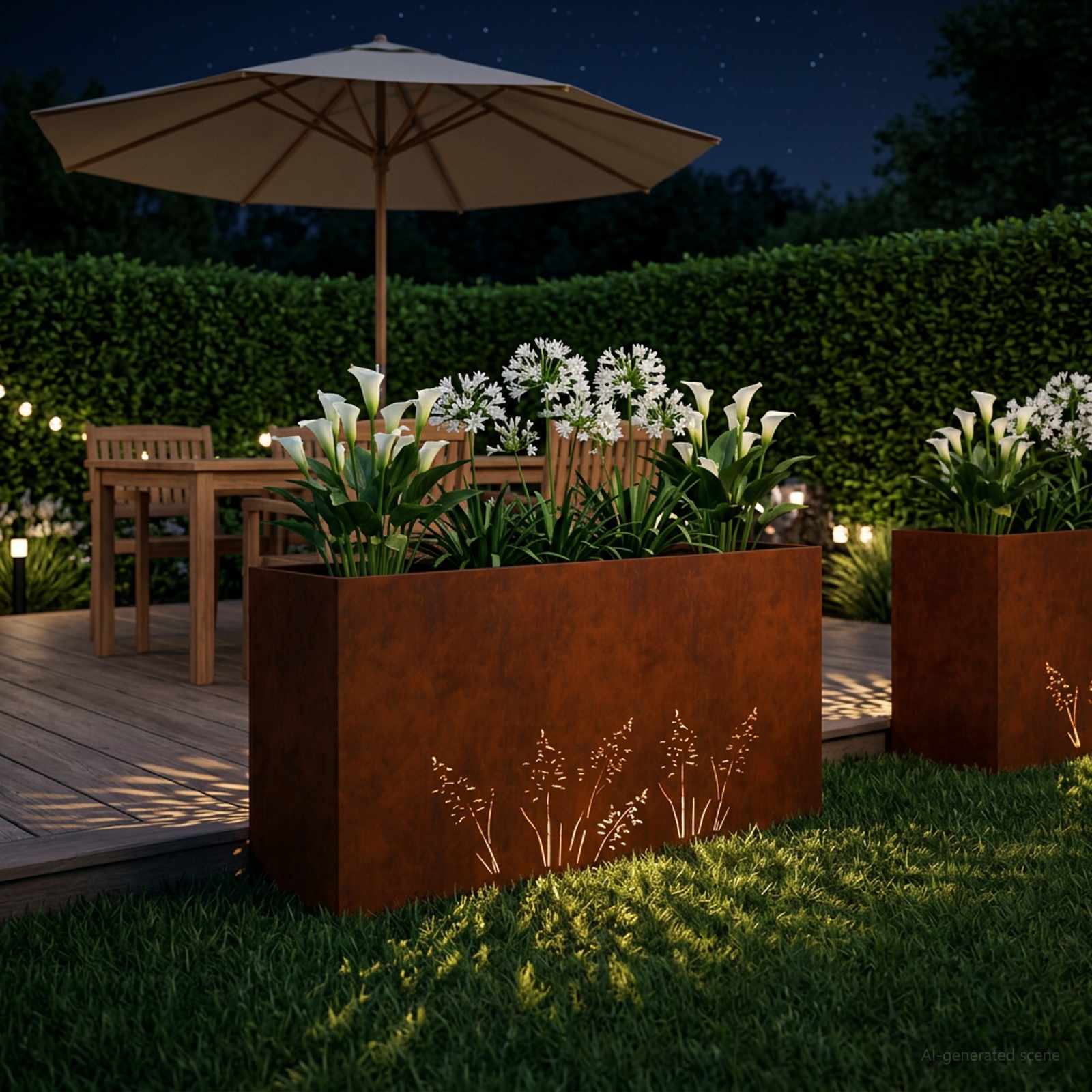 Γλάστρα Κήπου Σκ rusty 100 x 20 x 49 εκ
