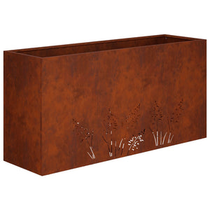 Γλάστρα Κήπου 2 τμχ. Σκ rusty 100 x 20 x 49 εκ - Pakobazaar
