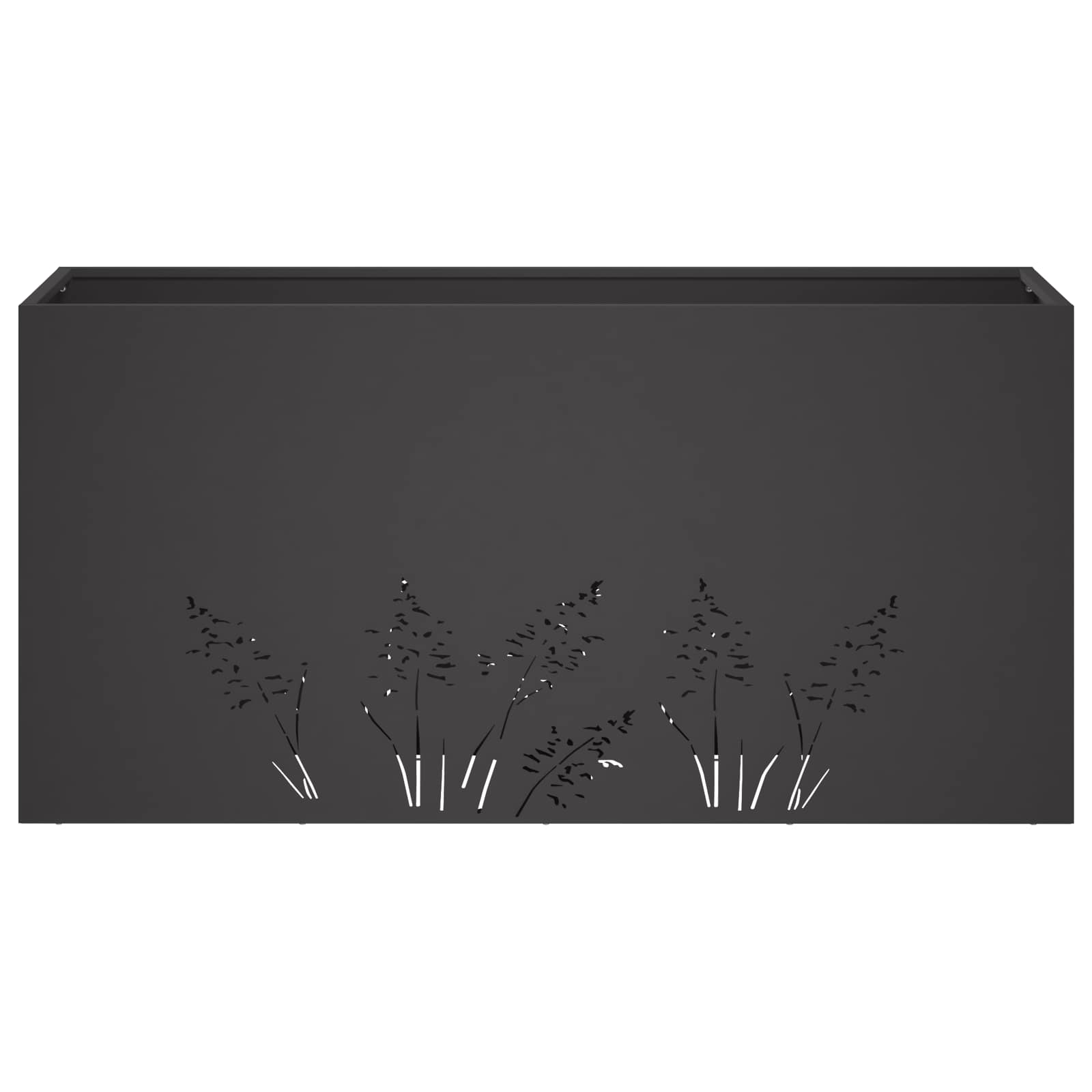 Γλάστρα Κήπου 2 τμχ. Μαύρο 100 x 30 x 49 εκ - Pakobazaar