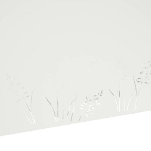 Γλάστρα Κήπου Λευκό 100 x 30 x 49 εκ Ψυχρής έλασης χάλυβας