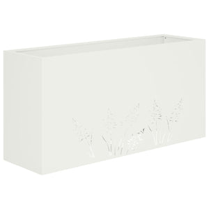 Γλάστρα Κήπου 2 τμχ. Λευκό 100 x 30 x 49 εκ