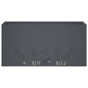 Γλάστρα Κήπου 2 τμχ. Ανθρακί 100 x 30 x 49 εκ