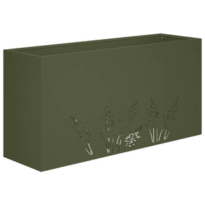 Γλάστρα Κήπου 2 τμχ. Λαδί 100 x 30 x 49 εκ