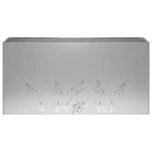Γλάστρα Κήπου 2 τμχ. Ασημί 100 x 30 x 49 εκ