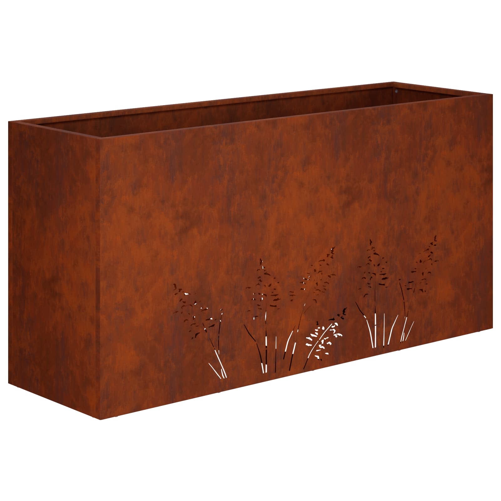 Γλάστρα Κήπου 2 τμχ. Σκ rusty 100 x 30 x 49 εκ