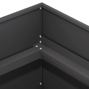 Γλάστρα Κήπου Μαύρο 40 x 40 x 60 cm Ψυχρής έλασης χάλυβας