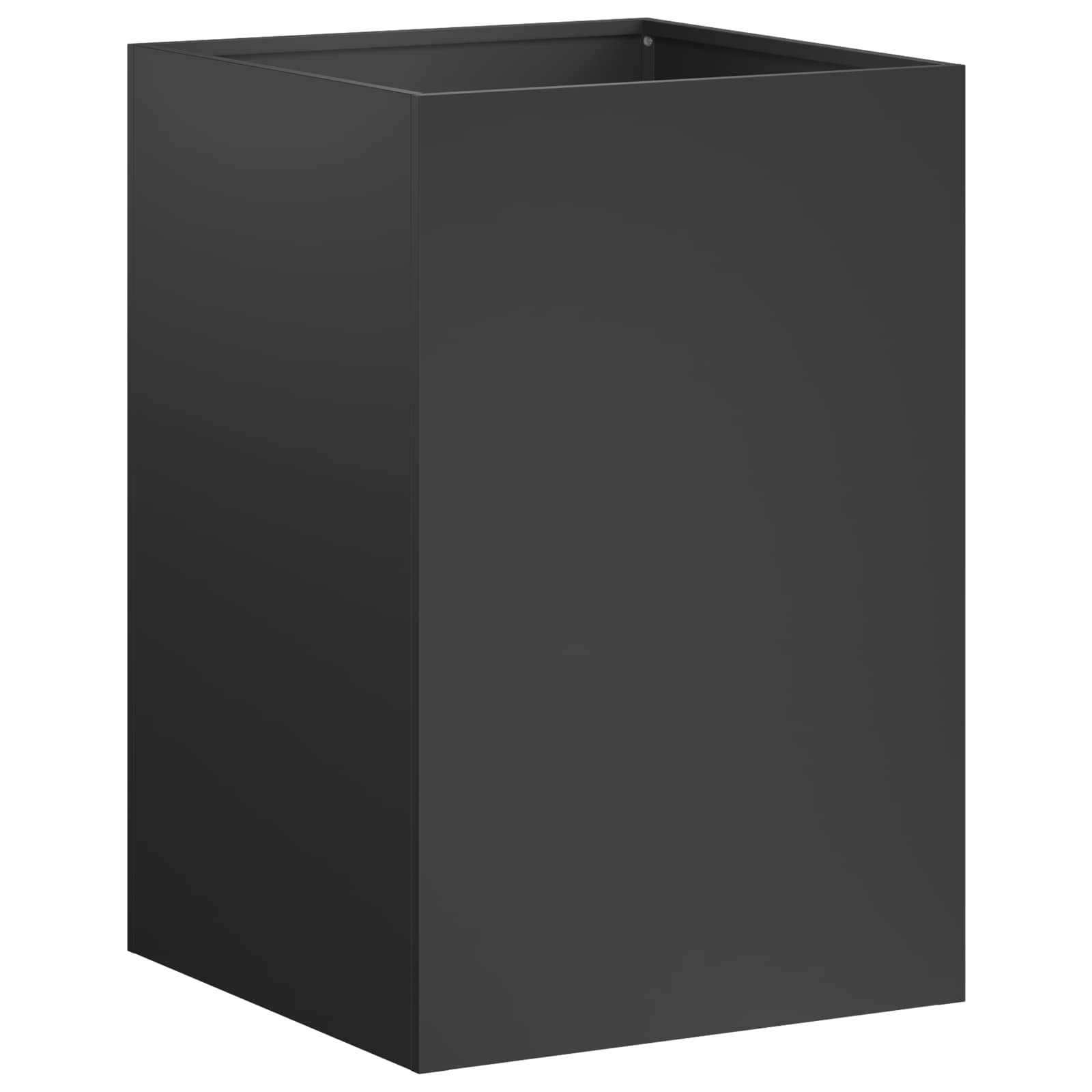 Γλάστρα Κήπου Μαύρο 40 x 40 x 60 cm Ψυχρής έλασης χάλυβας