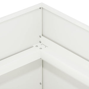 Γλάστρα Κήπου Λευκό 40 x 40 x 60 cm Ψυχρής έλασης χάλυβας