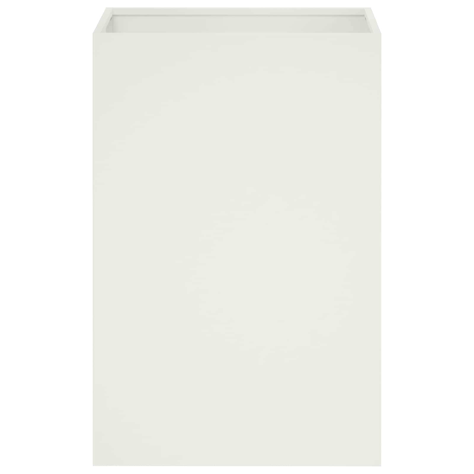 Γλάστρα Κήπου Λευκό 40 x 40 x 60 cm Ψυχρής έλασης χάλυβας