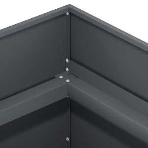 Γλάστρα Κήπου Ανθρακί 40 x 40 x 60 cm Ψυχρής έλασης χάλυβας - Pakobazaar