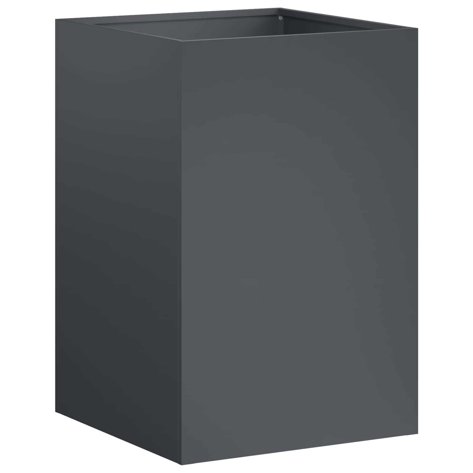 Γλάστρα Κήπου Ανθρακί 40 x 40 x 60 cm Ψυχρής έλασης χάλυβας - Pakobazaar