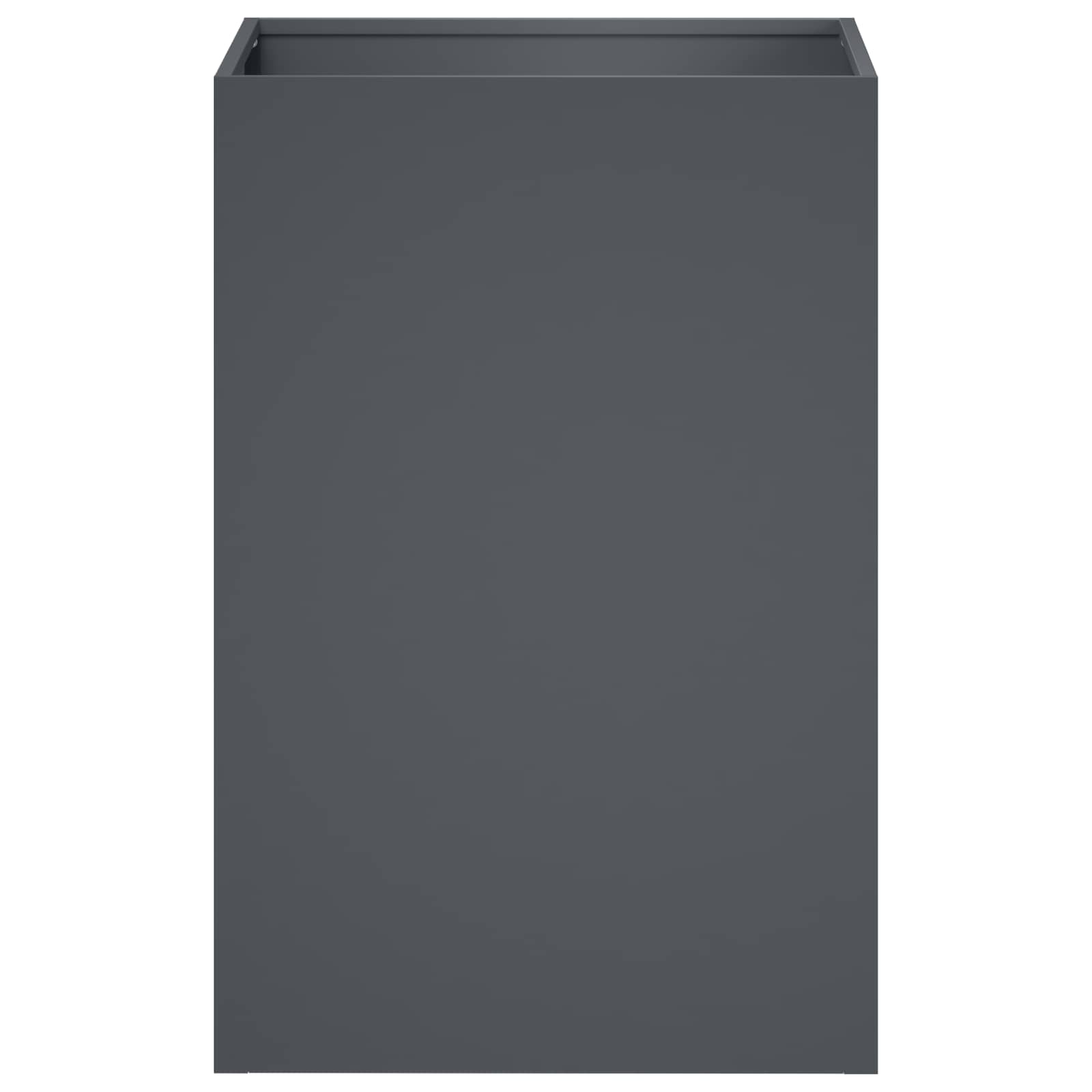 Γλάστρα Κήπου Ανθρακί 40 x 40 x 60 cm Ψυχρής έλασης χάλυβας - Pakobazaar